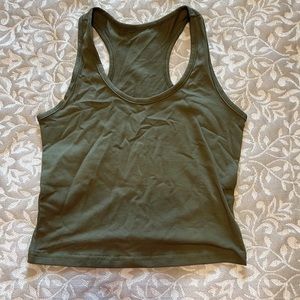 Green crop top